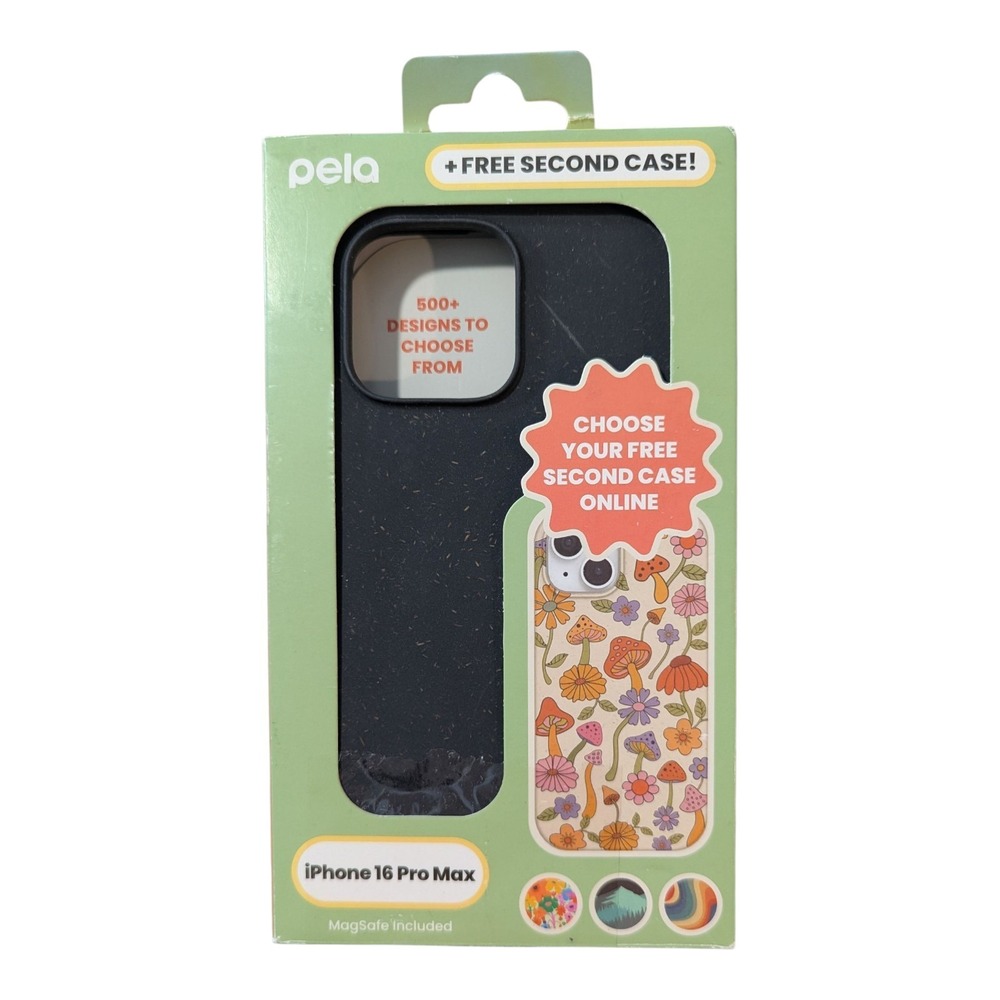 C2-U Pela Phone Case with MagSafe for Apple iPhone 16 Pro Max Black ⬇️‎